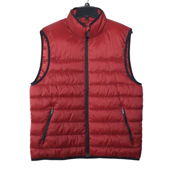 Perry Ellis Mens Lightweight Puffer Vest - Mens Medium - Russet Brown - NWT - Picture 2 of 8